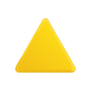 Yellow Equilateral Triangle Vector Icon