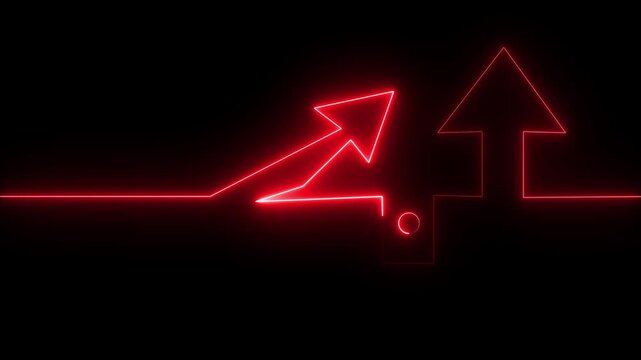 Futuristic neon blue upload arrow icon glowing on a dark background. Modern technology symbol representing file upload, cloud transfer, data synchronization, digital communication, online.