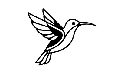 Fototapeta premium Abstract bird in flight, minimalist vector art for freedom and nature concepts