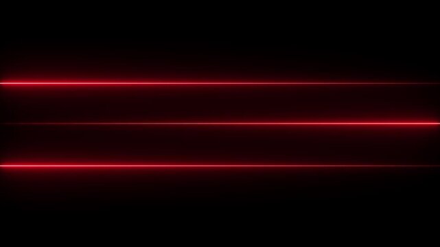 Abstract glowing rainbow colour neon lines motion background. Neon lights blinking lines moving animation. cyan and red neon line moving on Straight neon lazer line color blue black background