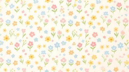 Fototapeta premium Seamless Tiny Wildflower Ditsy Pattern for Fabric and Wallpaper