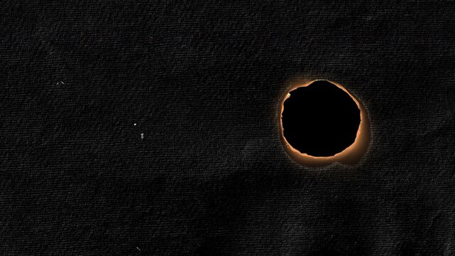 Textured Punch Hole Transition for Degraded Film Simulation