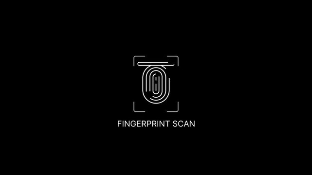 Biometric authentication fingerprint scan animation security identification access control