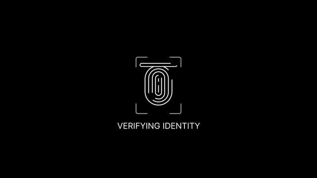 Verifying identity digital fingerprint scan biometric authentication security concept