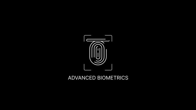 Advanced biometrics animation fingerprint scan identification technology biometric identification security technology