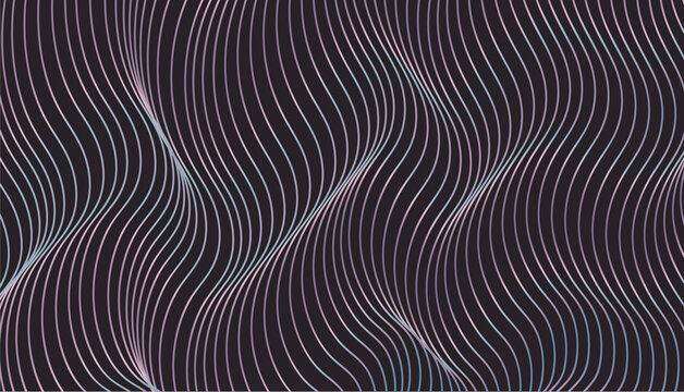 An abstract vector illustration featuring a pattern of wavy lines with blue and pink color gradients.