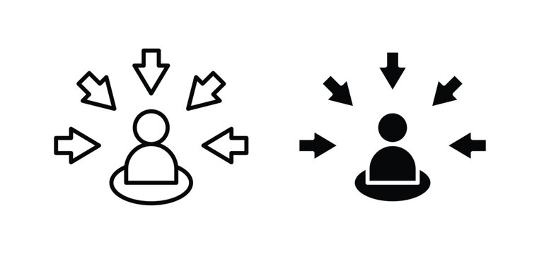 Centric consumer icons pack vectors in black flat and strokes