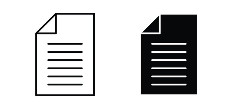 File icons pack vectors in black flat and strokes