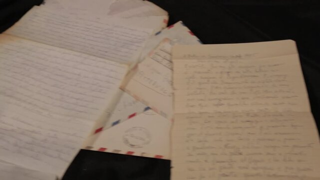 Letters and airmail envelopes - L to R.mov