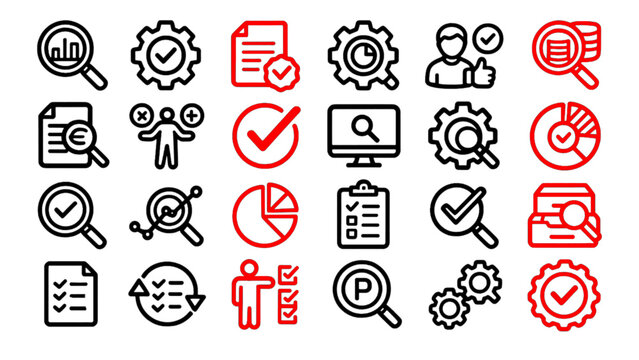 Compass, direction and navigation symbol vector set.