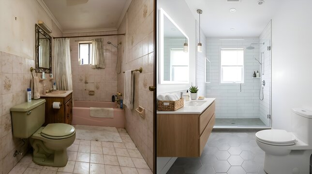 Bathroom Renovation Before and After: Old to Modern Transformation