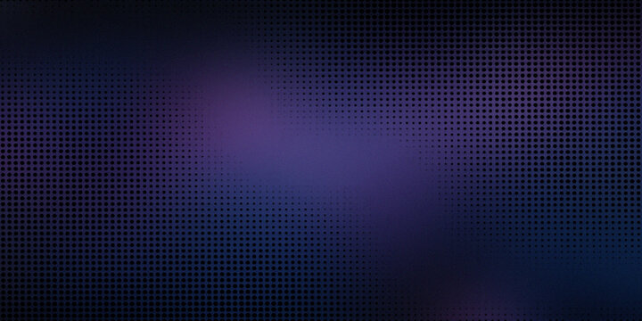 Dark violet halftone pattern with central light beam and geometric dot matrix for retro gaming and technology inspired visuals.