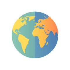 Obraz premium Flat vector world map illustration