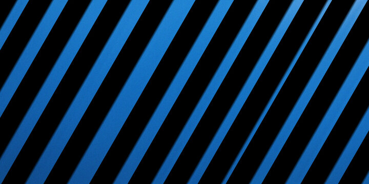 Diagonal blue and black stripes pattern with grainy texture creating modern geometric minimalist background for corporate design.