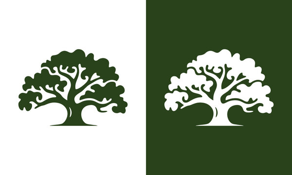 Minimalist tree logo symbols ...