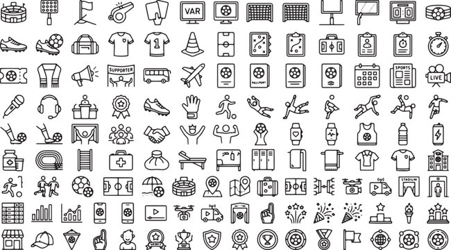 B2B Merchant Accounts Wholesale Business Profiles and Supply Chain Identity Outline Icon Set