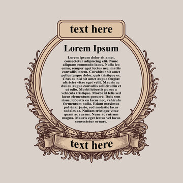 Vintage Ornate Badge Frame