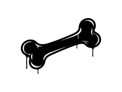 Simple outline of a dog bone, symbolizing pets and canine needs