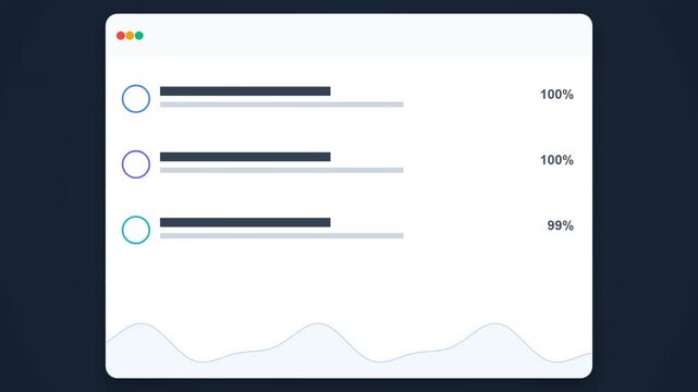 Digital Dashboard Progress UI Animation for Technology Presentation Background and Website Header Template