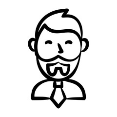 Fototapeta premium Papa Icon - Handdrawn