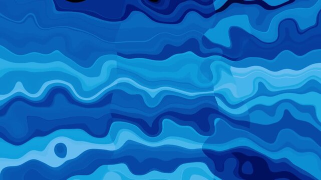 Blue wavy pattern animation with fluid movement and depth effects.Blue abstract wavy pattern background animation with fluid movement and depth
