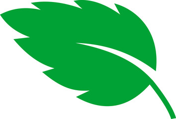 Obraz premium Green leaf icon featuring botanical foliage symbols in solid and outline style vector design for nature and ecology concepts isolated on transparent background