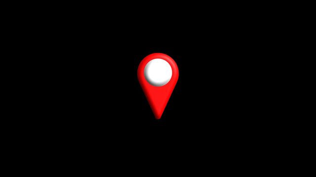 animated gps icon with black background