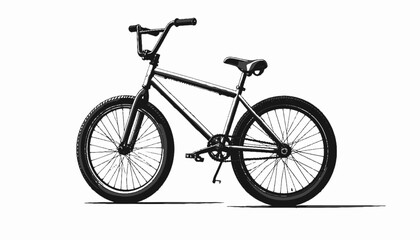 Fototapeta premium Black BMX bike with metal frame.