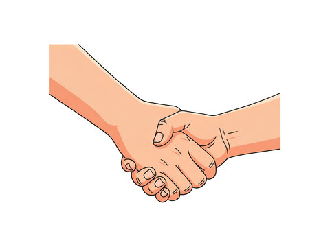 Two hands shaking, symbolizing agreement, partnership, and a successful transaction or deal