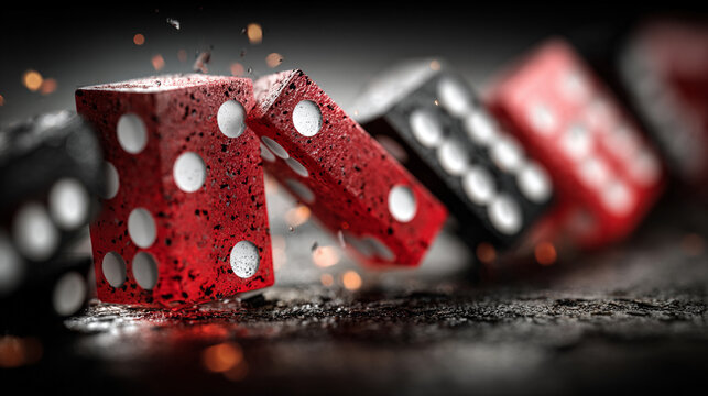 Domino chain stopping before final collapse showing risk control prevention strategy stability concept, 3d render illustration