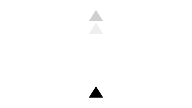 Black and gray triangles moving up, abstract modern animated background, seamless loop.