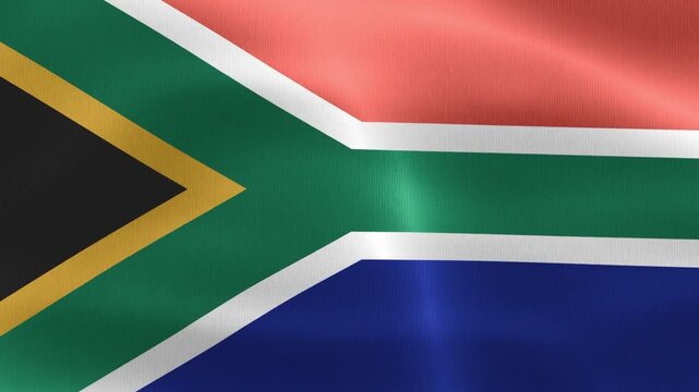 waving south africa flag
