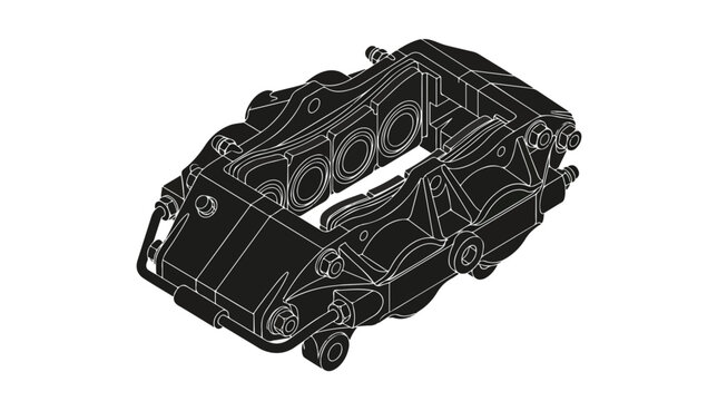 Detailed car brake system component.