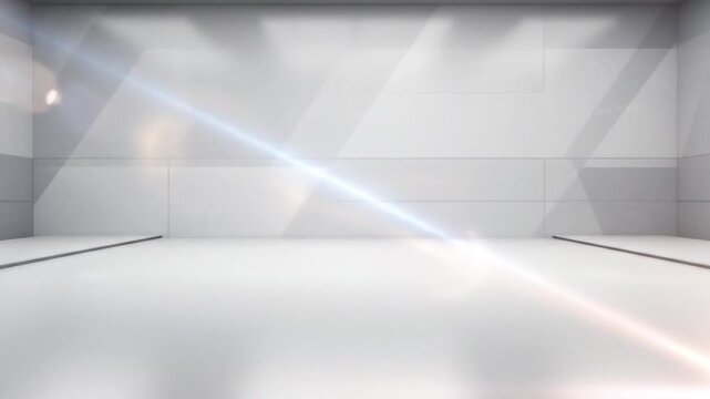 Bright Light Shining In Empty Room.