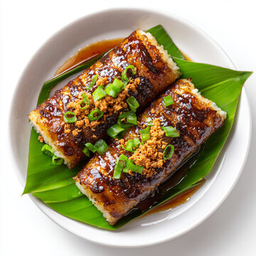 Traditional Filipino Suman with Toppings