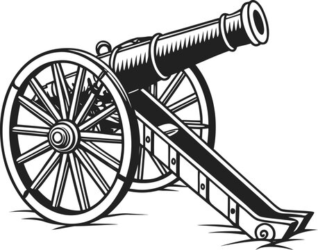 old cannon vector illustration