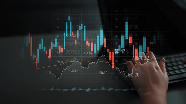 Candlestick chart visualizing financial market trends, investment patterns, price fluctuations, and trading strategy in capital and digital asset markets Marrow