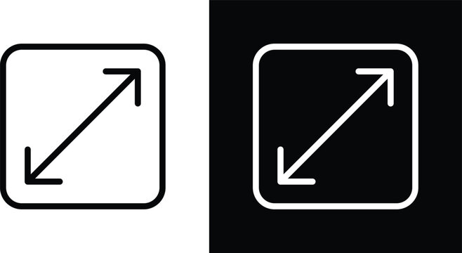 Expand icons in black and white colors