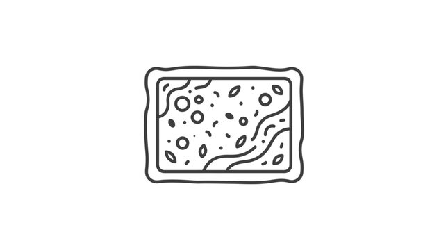 Handmade artisan bar soap top view illustration.