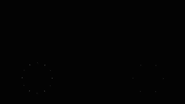 Circle multiple fireworks burst animation, After Effects pop up, Line, shiny, explosion, Circle burst transitions on black screen background. 4k explosion animation.