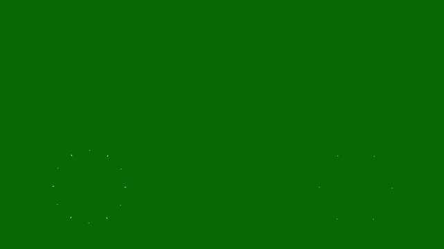 Circle multiple fireworks burst animation, After Effects pop up, Line, shiny, explosion, Circle burst transitions on green screen background. 4k explosion animation.