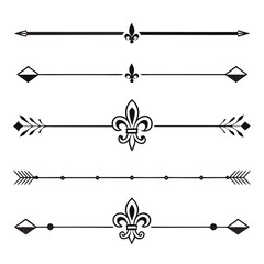 Ornate dividers with fleur de lis and arrows. © yeasin