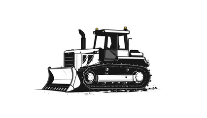 Bulldozer Heavy Equipment Construction Machine. © Artejo