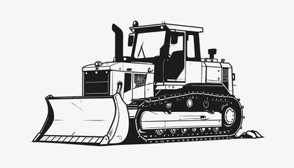Bulldozer Construction Equipment Heavy Machinery. © Artejo