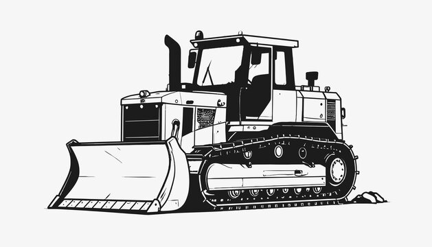 Bulldozer Construction Equipment Heavy Machinery.
