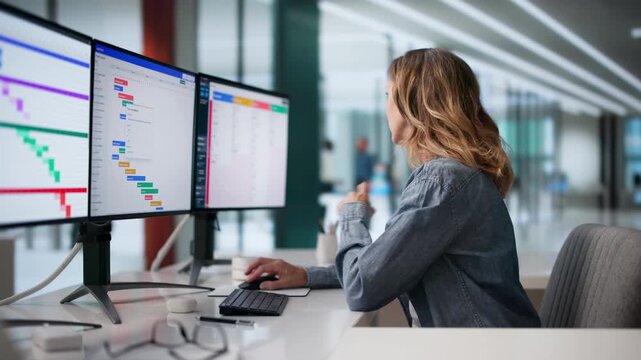 Agile Project Manager Reviews Kanban Board