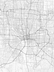 Fototapeta premium Columbus City Map. Minimalist black and white line art poster for printing, wallpaper, wall art, and map resources for home and office decor