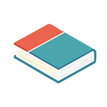 Flat vector folder with blue and red tabs