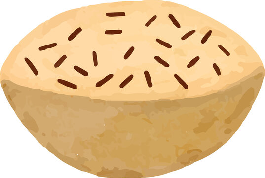Watercolor Illustration of Kue Cubit