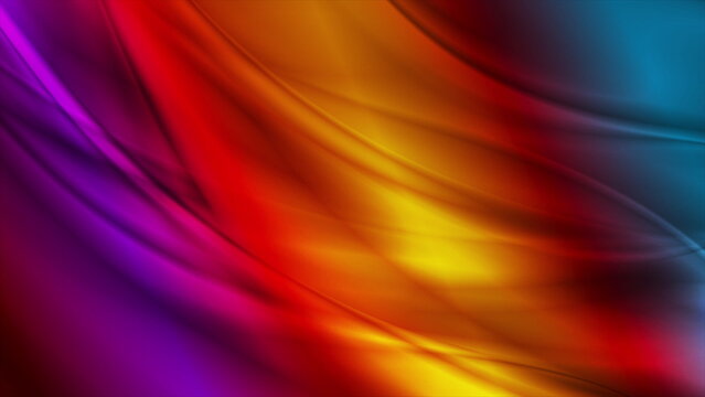 Vibrant smooth blurred waves abstract elegant background